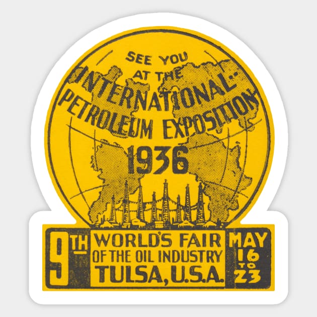 1936 Tulsa Oklahoma Oil Expo Sticker by historicimage